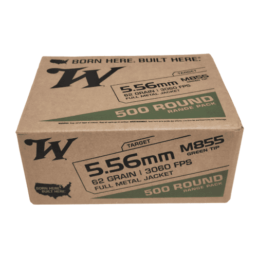 Winchester 5.56x45mm NATO Half Case 62 Grain Green Tip M855